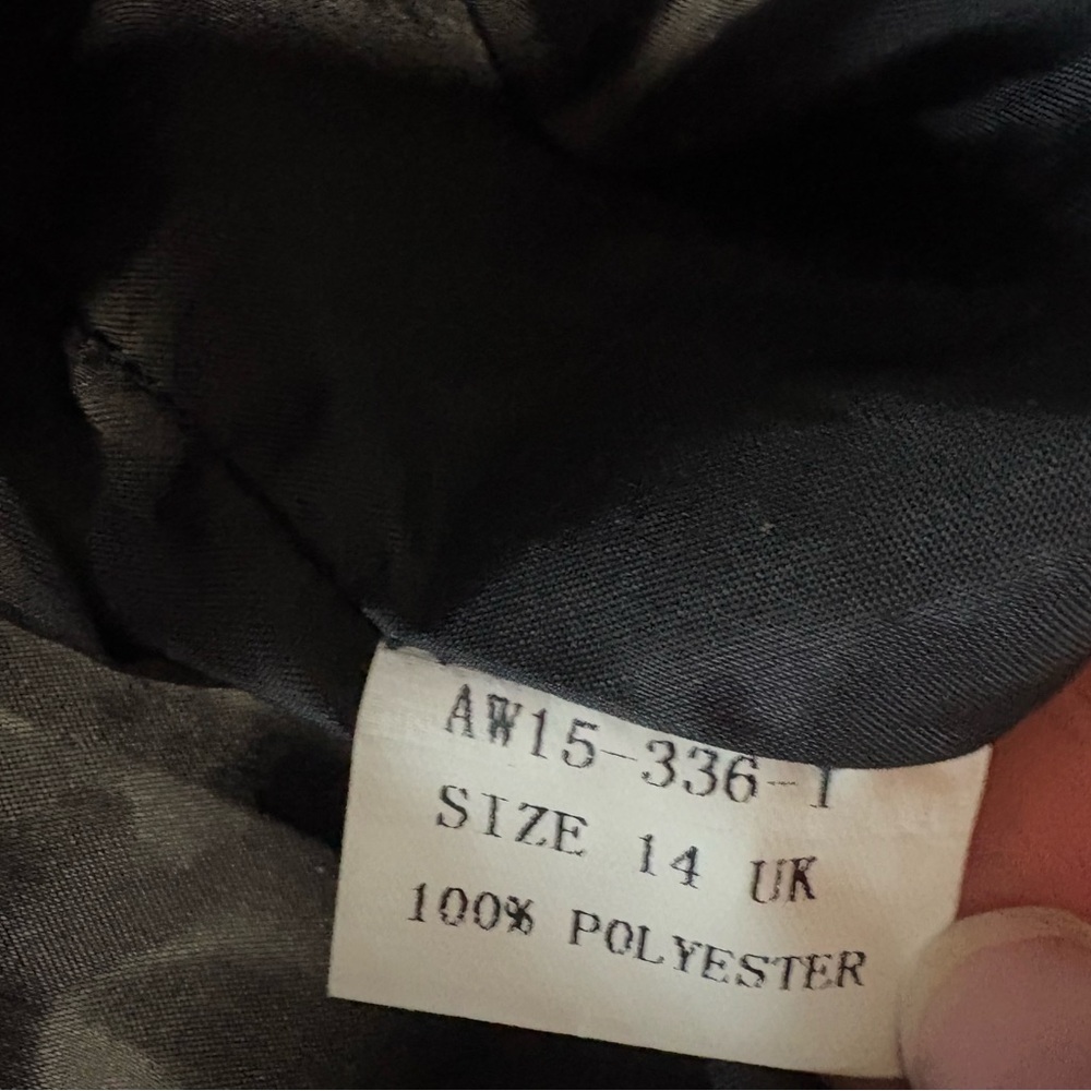 Lavish Alice Dress Black Blue Long Sleeve women’s size 14 mesh patterned - Picture 6 of 7